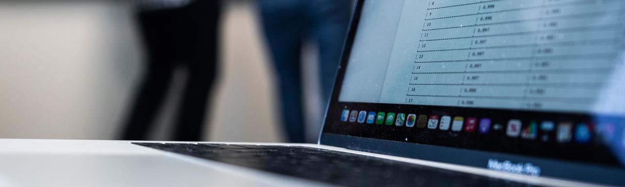 Computer screen with code on it